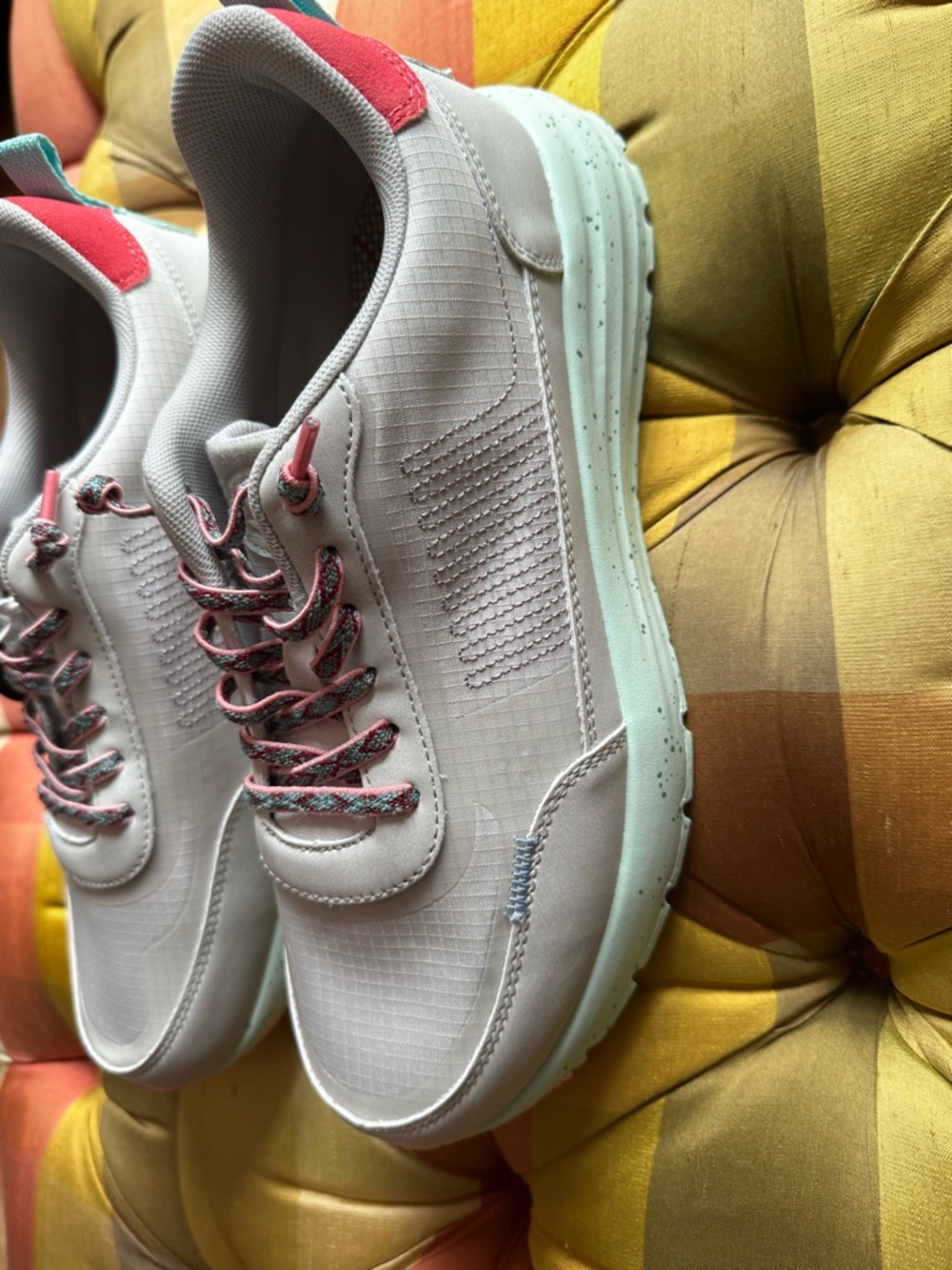 Hey Dude Ladies Grey & Turquoise Sirocco Alta Friendship Lace Shoes Size 10 $80 - Picture 5 of 10